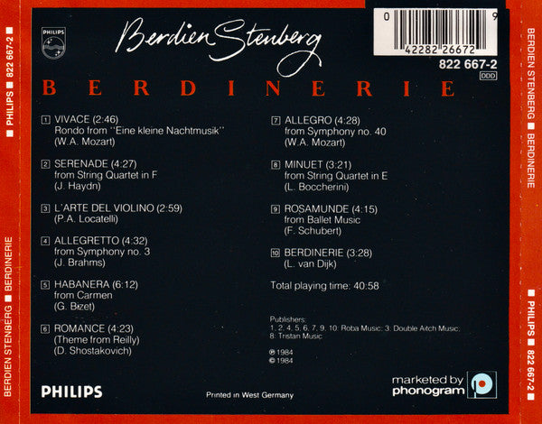 Berdien Stenberg : Berdinerie (CD, Album)