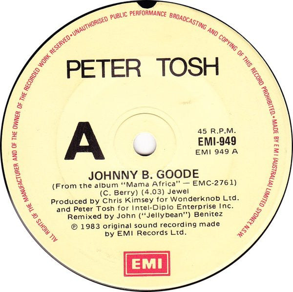 Peter Tosh : Johnny B. Goode (7", Single)