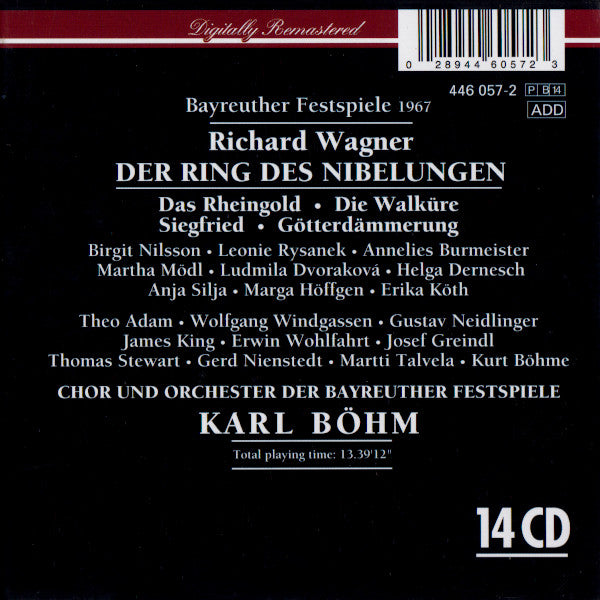 Richard Wagner - Karl Böhm, Orchester der Bayreuther Festspiele : Ring (14xCD, RM + Box, Comp, RE, S/Edition)