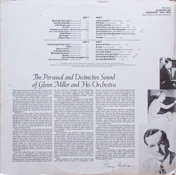 Glenn Miller And His Orchestra : Glenn Miller - A Memorial 1944-1970 (2xLP, Comp, Mono, Gat)