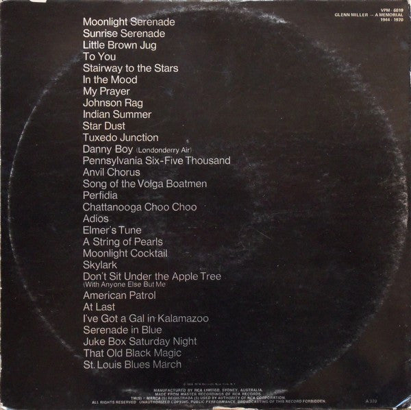 Glenn Miller And His Orchestra : Glenn Miller - A Memorial 1944-1970 (2xLP, Comp, Mono, Gat)