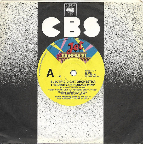 Electric Light Orchestra : The Diary Of Horace Wimp / Midnight Blue (7", Single)
