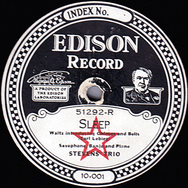 Ernest L. Stevens' Trio  /  Stevens' Dance Quartet : Sleep / When Lights Are Low (Edison Disc)