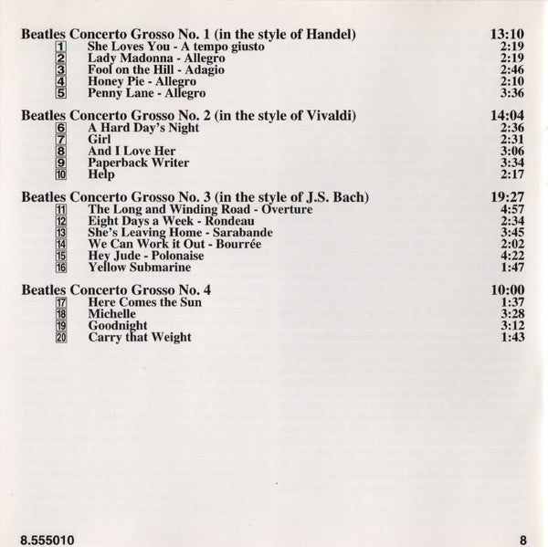 Peter Breiner And His Chamber Orchestra* : Beatles Go Baroque (CD, Album)