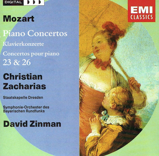 Wolfgang Amadeus Mozart - Christian Zacharias, David Zinman, Staatskapelle Dresden, Symphonie-Orchester Des Bayerischen Rundfunks : Piano Concertos 23 & 26 (CD)