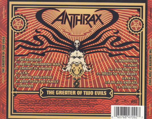 Anthrax : The Greater Of Two Evils (CD, Album)