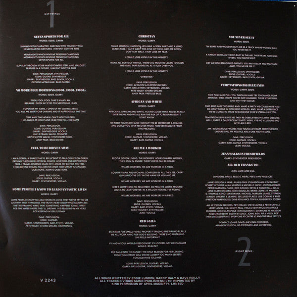 China Crisis : Difficult Shapes & Passive Rhythms - Some People Think It's Fun To Entertain (LP, Album)