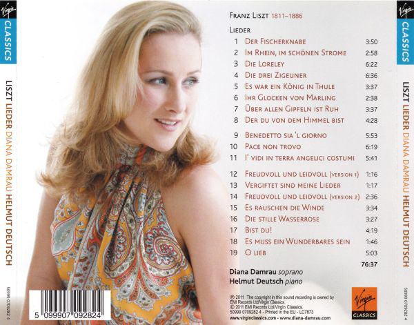 Franz Liszt, Diana Damrau, Helmut Deutsch : Lieder (CD, Album)