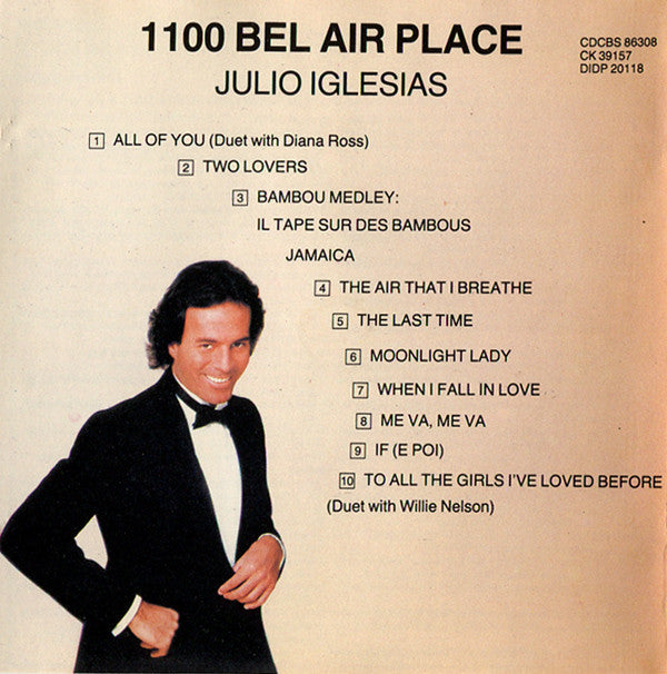 Julio Iglesias : 1100 Bel Air Place (CD, Album)