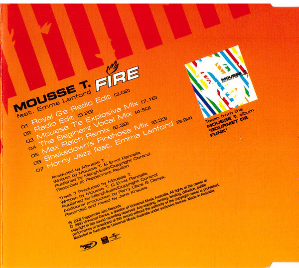 Mousse T. Feat. Emma Lanford : Fire (CD, Single)