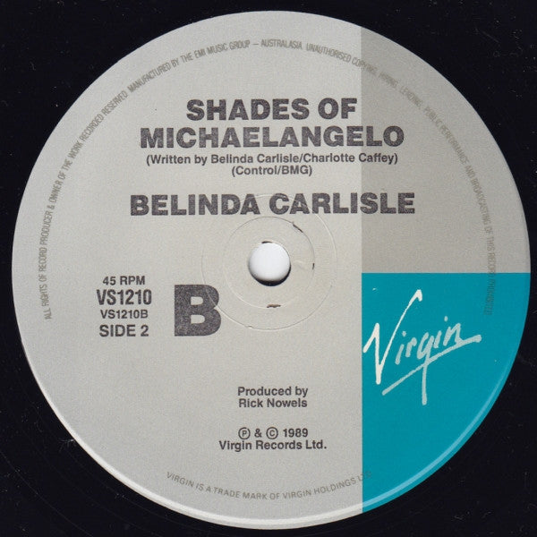Belinda Carlisle : Leave A Light On (7", Single, Pic)