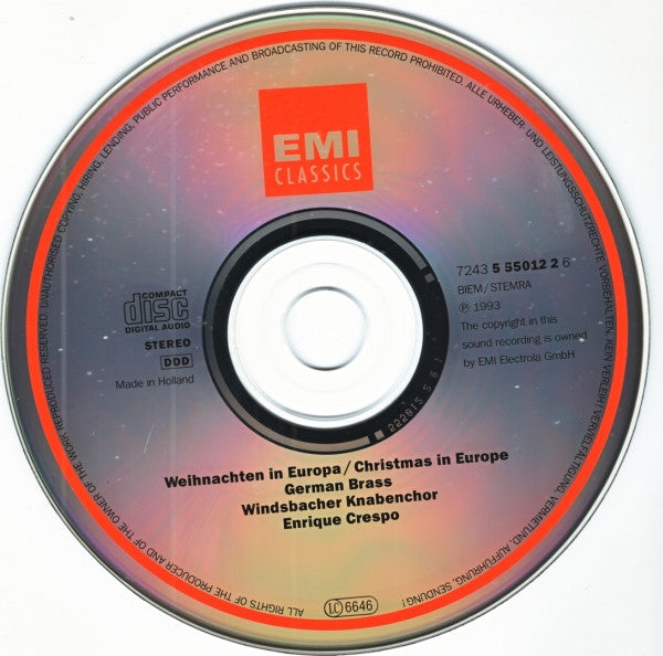 German Brass & Windsbacher Knabenchor : Weihnachten In Europa / Christmas In Europe (CD, Album)