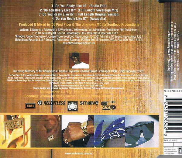 DJ Pied Piper & The Masters Of Ceremonies : Do You Really Like It (CD, Maxi)