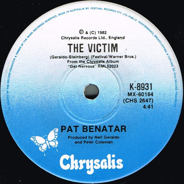 Pat Benatar : Shadows Of The Night (7", Single, Ltd)