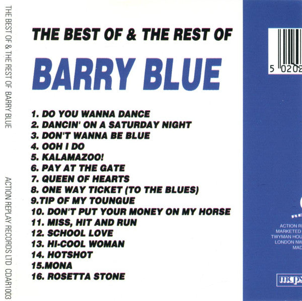Barry Blue : The Best Of & The Rest Of (CD, Comp)