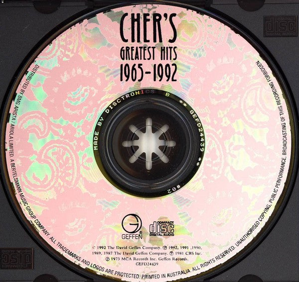 Cher : Cher's Greatest Hits 1965-1992 (CD, Comp)