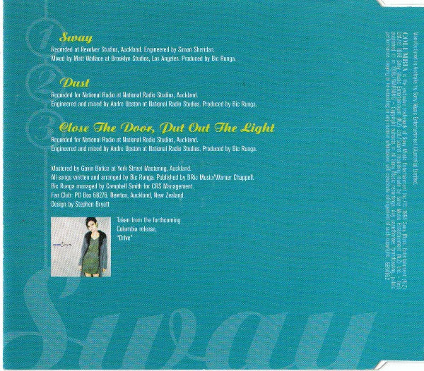 Bic Runga : Sway (CD, Single)