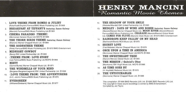 Henry Mancini : Romantic Movie Themes (CD, Comp)