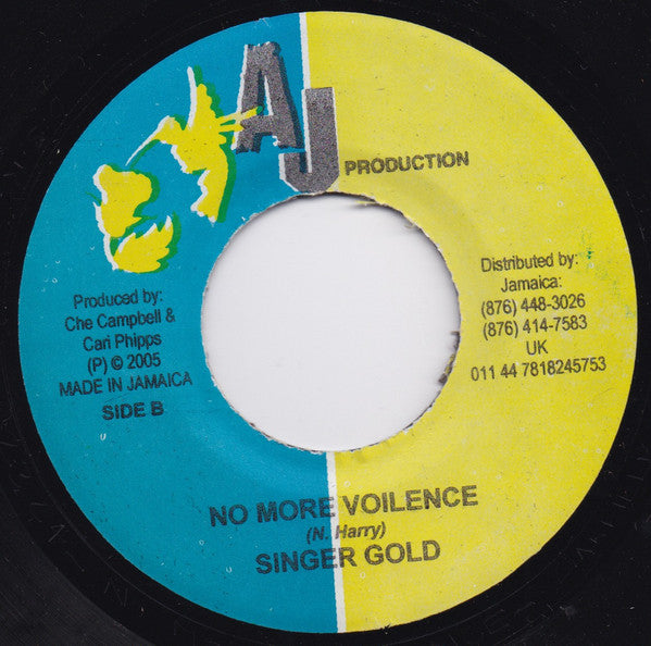 Tony Rebel / Singer Gold : Verbal Attact / No More Voilence (7")
