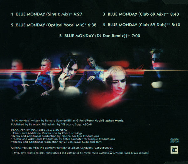 Orgy : Blue Monday (CD, Single)