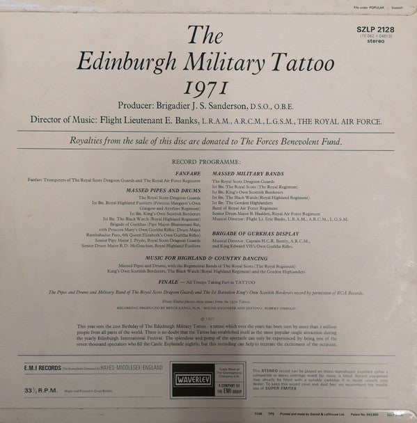 Various : The Edinburgh Military Tattoo 1971 (LP)