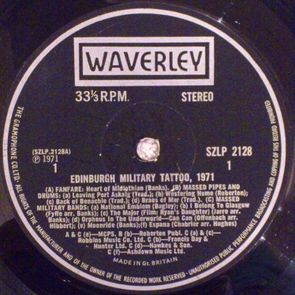 Various : The Edinburgh Military Tattoo 1971 (LP)