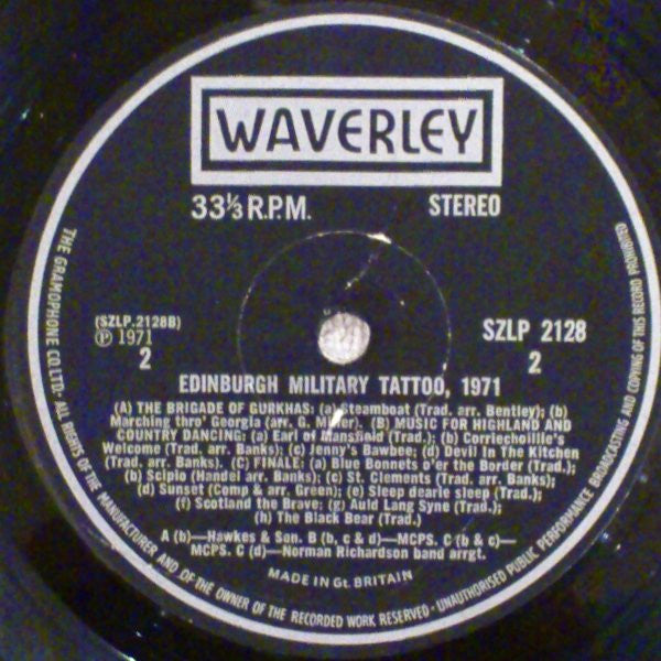 Various : The Edinburgh Military Tattoo 1971 (LP)
