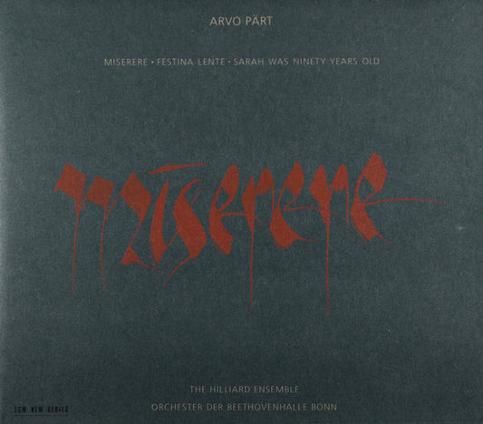 Arvo Pärt : Miserere (CD, Album, RP, PMD)