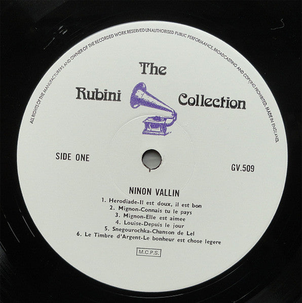 Ninon Vallin : Ninon Vallin (LP, Comp)