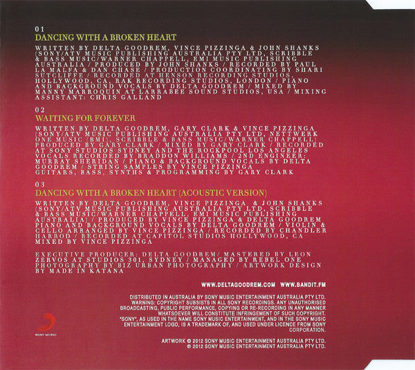 Delta* : Dancing With A Broken Heart (CD, Single)