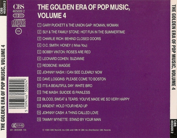 Various : The Golden Era Of Pop Music - Volume 4 (CD, Comp)