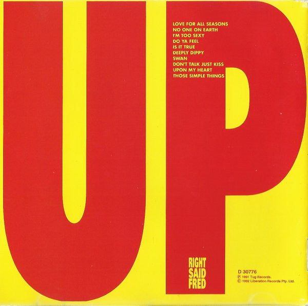 Right Said Fred : Up (CD, Album)