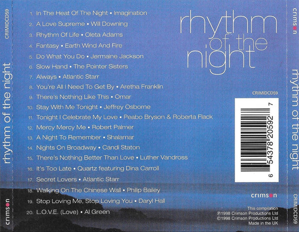 Various : Rhythm Of The Night (CD, Comp)