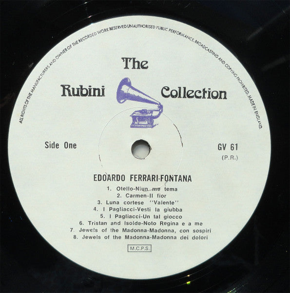 Armand Tokatyan - Edoardo Ferrari-Fontana : Armand Tokatyan - Edoardo Ferrari-Fontana  (LP, Comp, Mono)