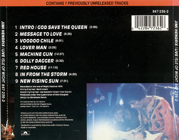 Jimi Hendrix : Live Isle Of Wight '70 (CD, Album)