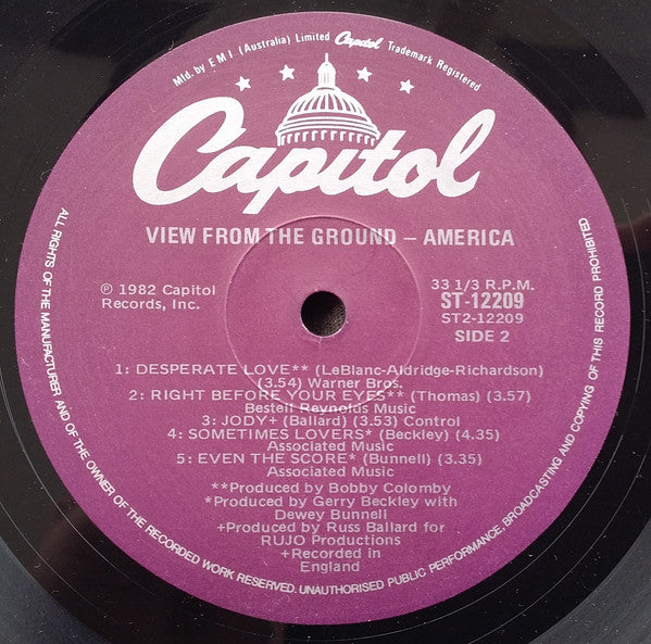 America (2) : View From The Ground (LP, Album)