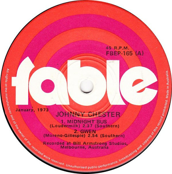 Johnny Chester : Johnny Chester (7", EP)