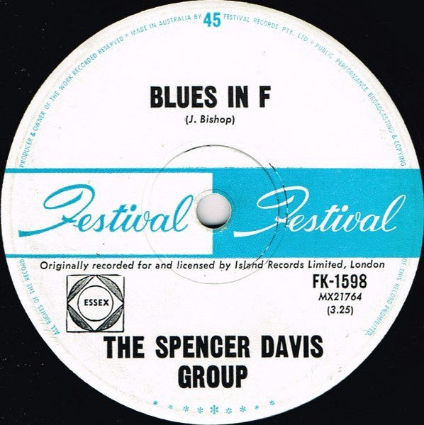 The Spencer Davis Group : Gimme Some Lovin / Blues In F (7", Single)