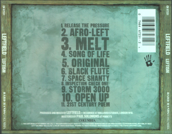 Leftfield : Leftism (CD, Album, RE)