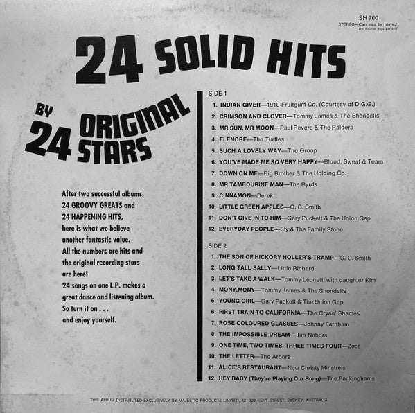 Various : 24 Solid Hits By 24 Original Stars (LP, Comp, Ltd)