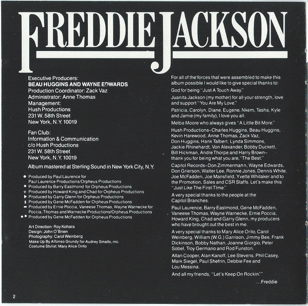 Freddie Jackson : Just Like The First Time (CD, Album)