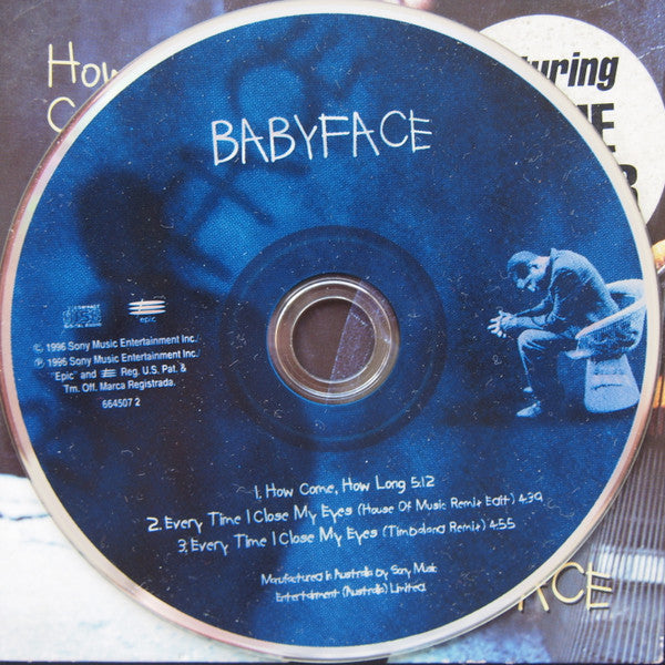 Babyface Featuring Stevie Wonder : How Come, How Long (CD, Single, Car)