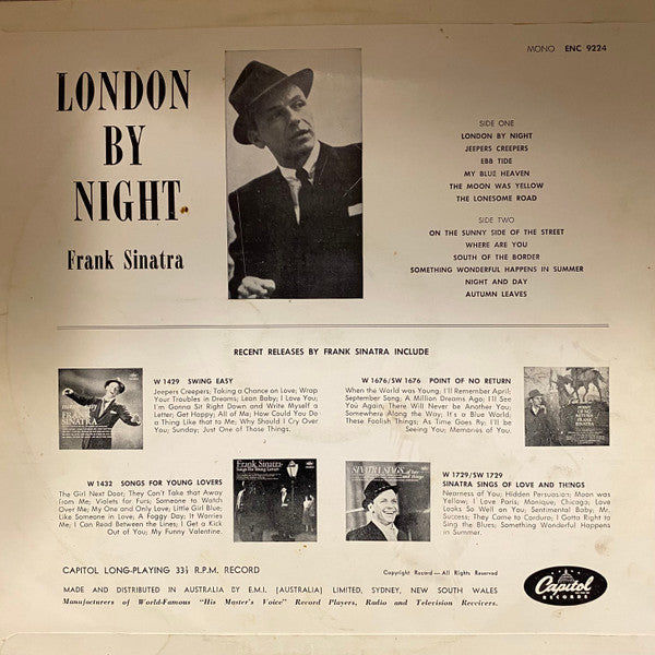 Frank Sinatra : London By Night (LP, Comp, Mono)