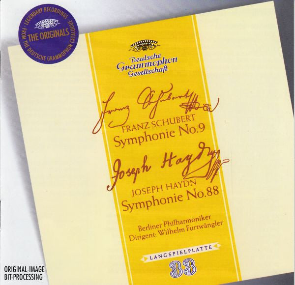 Franz Schubert / Joseph Haydn - Berliner Philharmoniker, Wilhelm Furtwängler : Symphonie No. 9 / Symphonie No. 88 (CD, Album, Mono, RE, RM, Uni)