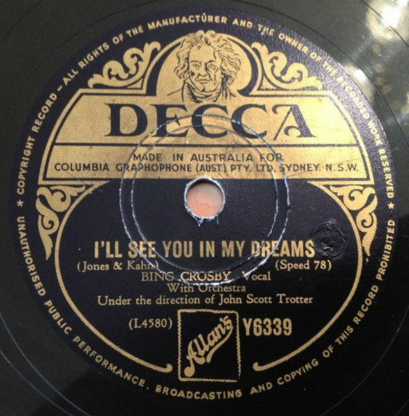 Bing Crosby And Betty Mullin / Bing Crosby : With This Ring I Thee Wed [Simple Words - Humbly Said] / I'll See You In My Dreams (Shellac, 10", Single)