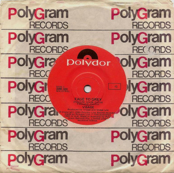 Visage : Fade To Grey (7", Single)