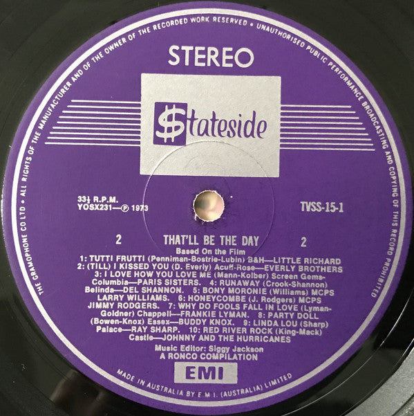 Various : That'll Be The Day (2xLP, Comp)