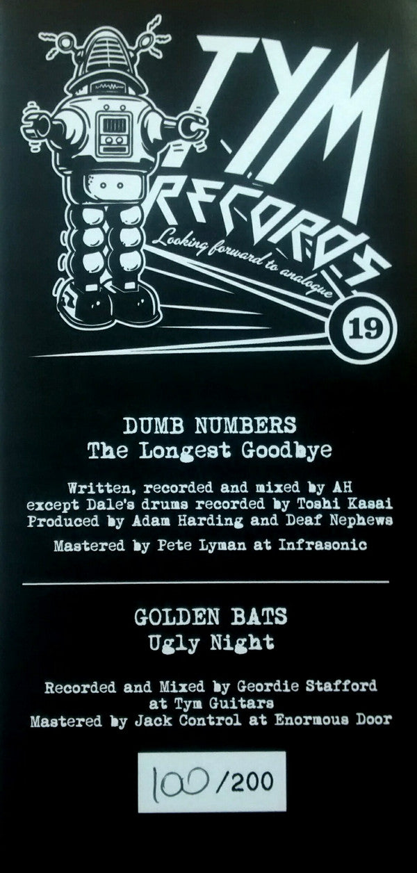 Dumb Numbers / Golden Bats : The Longest Goodbye / Ugly Night (7", Single, Num)