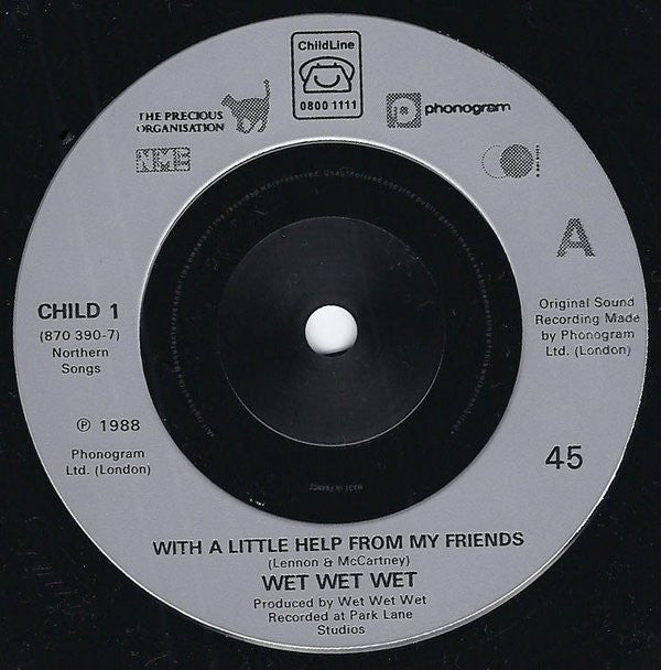 Wet Wet Wet / Billy Bragg : With A Little Help From My Friends / She's Leaving Home (7", Single, Inj)