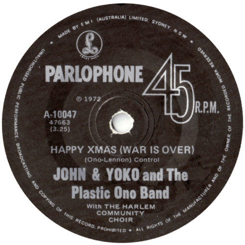 John & Yoko* And The Plastic Ono Band ,With The Harlem Community Choir : Happy Xmas (War Is Over)  (7", Single, RE)